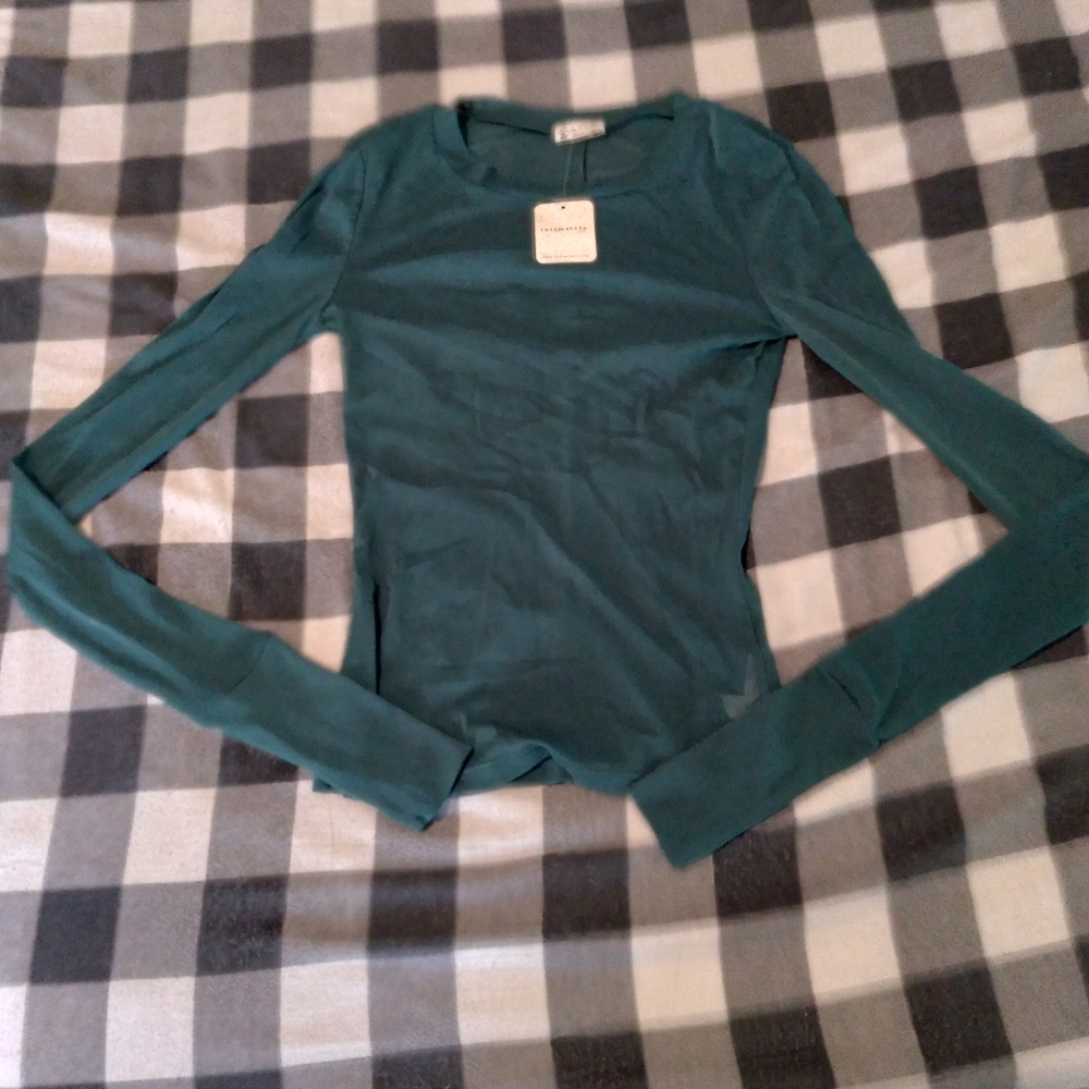 SPRING SALE**FREE PEOPLE Teal Long Sleeve Top